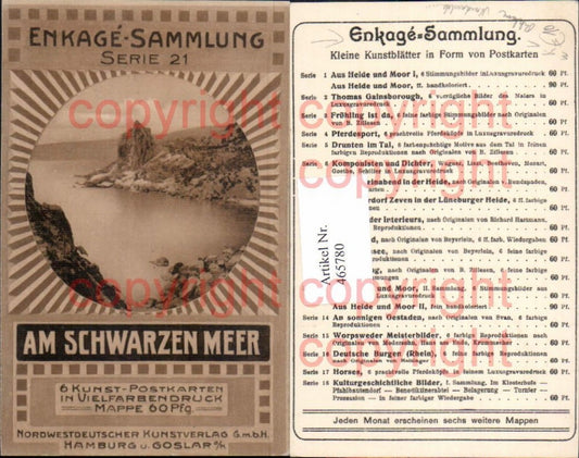 465780,Reklame Enkage Sammlung Serie 21 Nordwestdeutscher Kunstverlag Hamburg Goslar