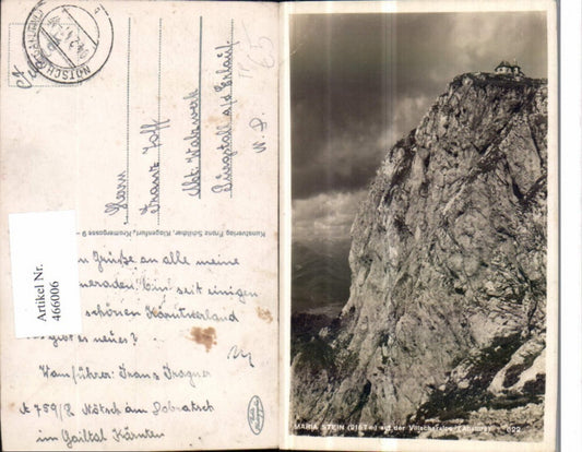 466006,Maria Stein auf d. Villacher Alpe b. Bad Bleiberg Feldpost Nr. 759
