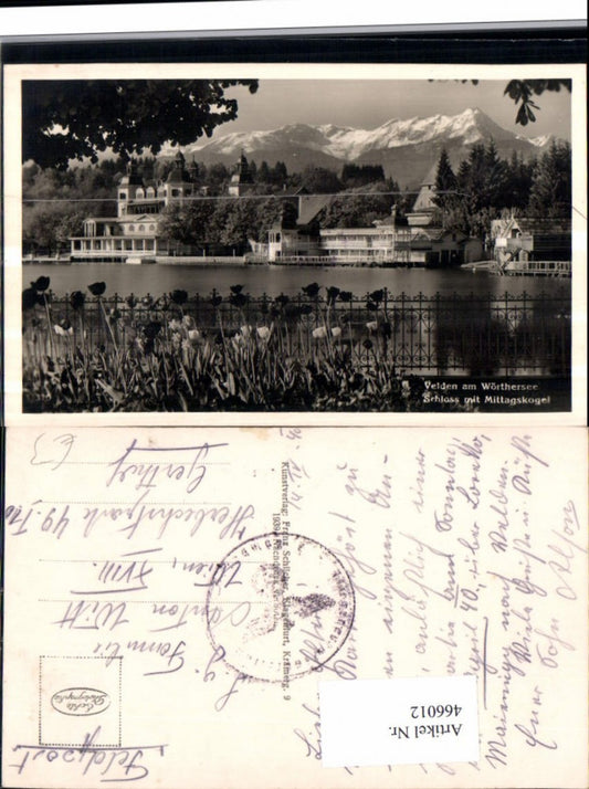 466012,Velden am Wörthersee Schloss m. Mittagskogel Bergkulisse