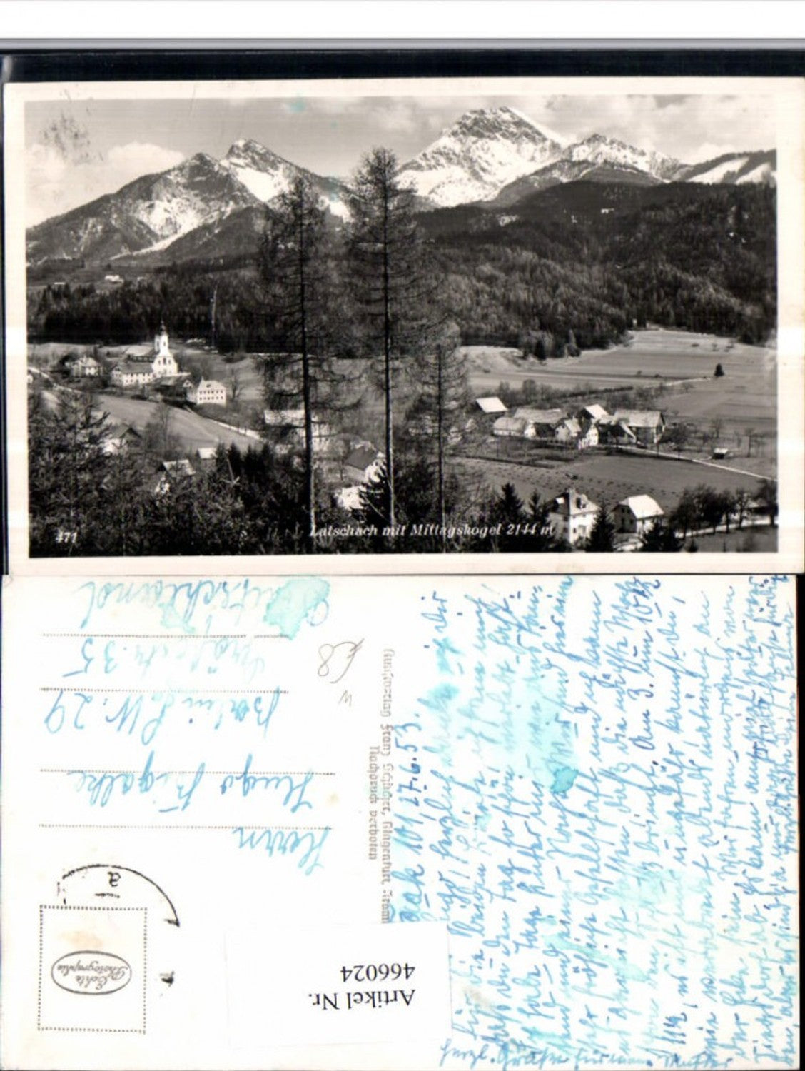 466024,Latschach Totale m. Mittagskogel Bergkulisse