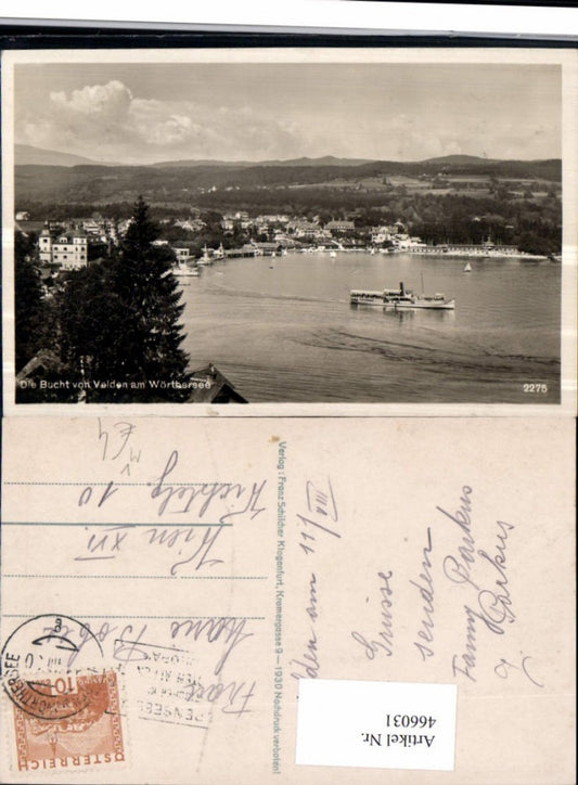 466031,Velden am Wörthersee Totale Dampfer pub Franz Schilcher 2275