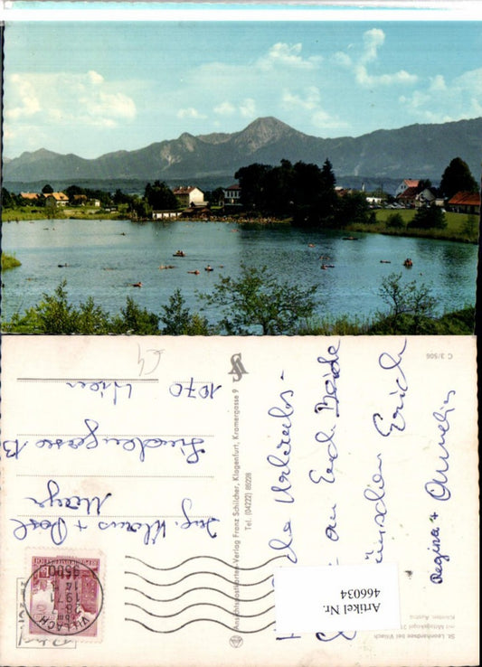 466034,St. Leonhardsee See b. Villach Strandbad m. Mittagskogel