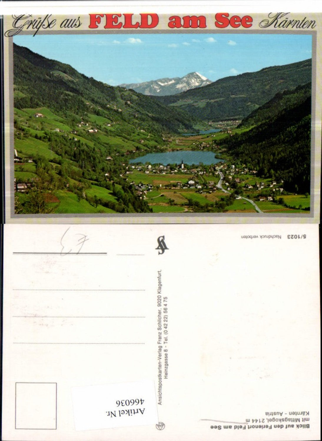 466036,Feld am See Totale m. Mittagskogel Bergkulisse