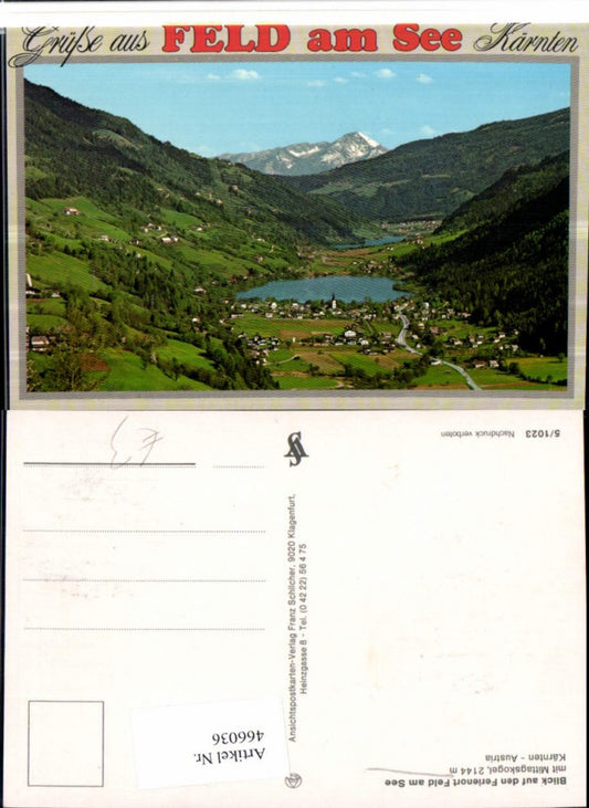 466036,Feld am See Totale m. Mittagskogel Bergkulisse