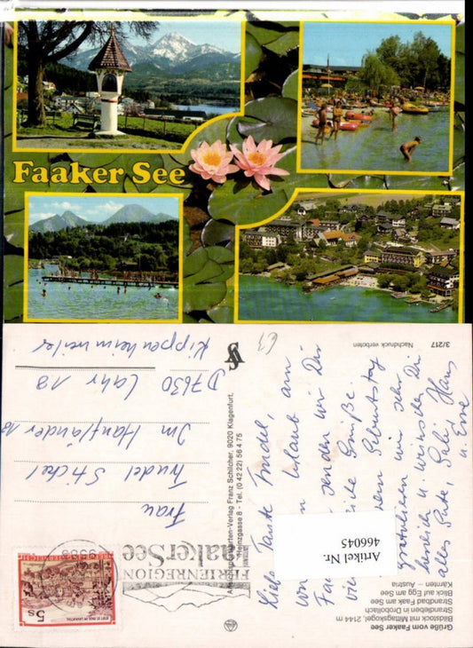 466045,Faakersee Strandbad Bildstock Egg am See Mehrbildkarte
