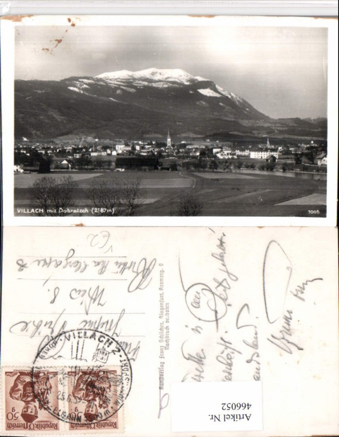 466052,Villach Totale m. Dobratsch Bergkulisse pub Franz Schilcher 1005