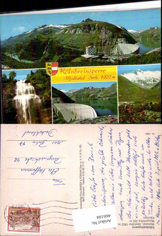 466104,Maltatal b. Malta Kölnbreinsperre Talsperre Mehrbildkarte