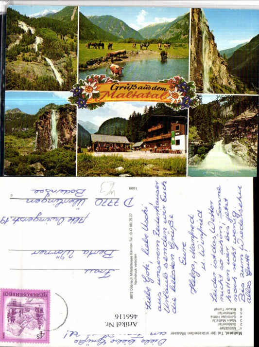 466116,Maltatal b. Malta Wasserfälle Gmünder Hütte Mehrbildkarte