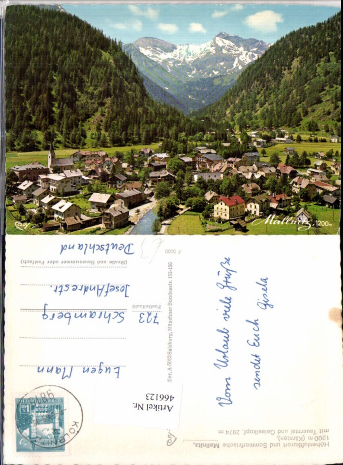 466123,Mallnitz Totale m. Geiselkopf Bergkulisse