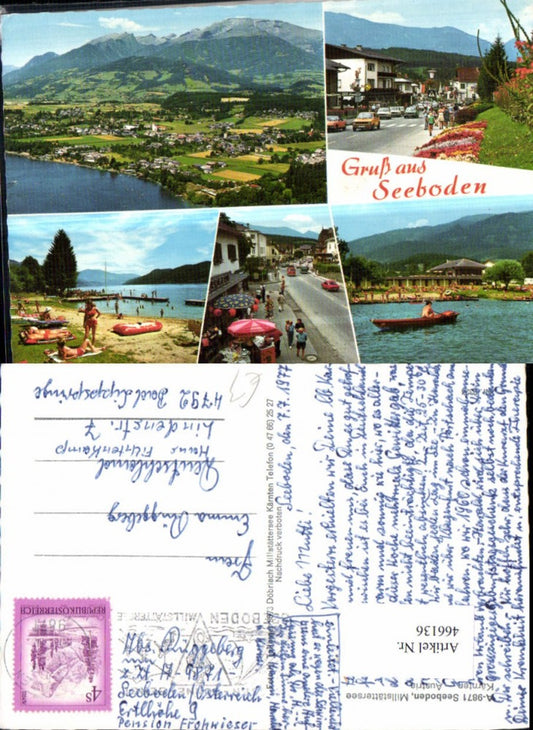 466136,Seeboden am Millstättersee Totale Strandbad Mehrbildkarte