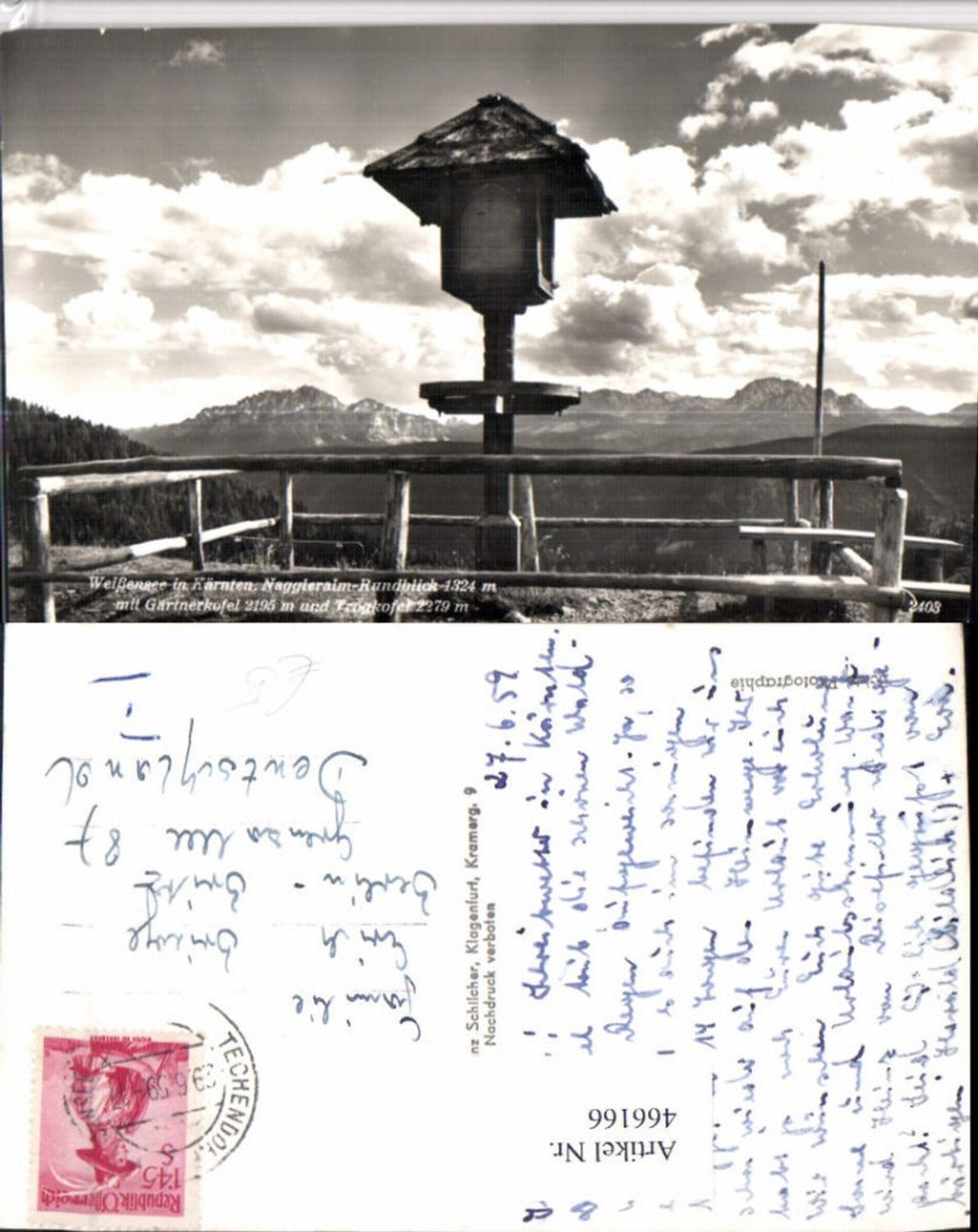 466166,Weißensee Naggleralm-Rundblick Bildstock Bergkulisse