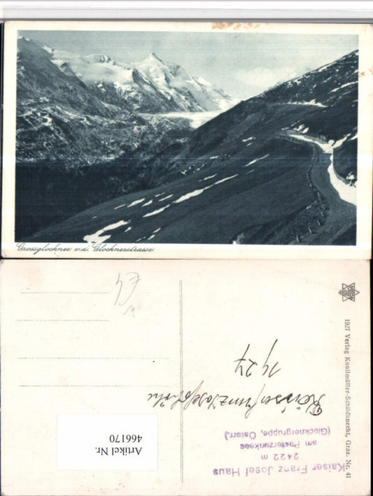 466170,Großglockner von d. Glocknerstraße b. Heiligenblut Bergkulisse