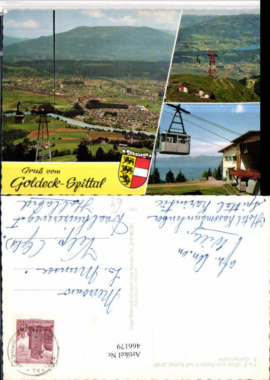 466179,Spittal an d. Drau Totale Seilbahn Goldeck Mehrbildkarte