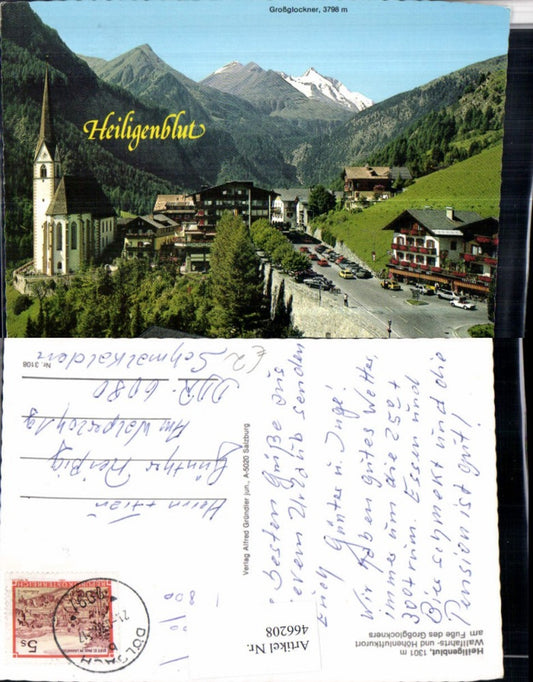 466208,Heiligenblut Totale Kirche m. Großglockner Bergkulisse