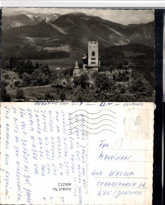 466212,Geiersburg Burg b. Friesach Bergkulisse