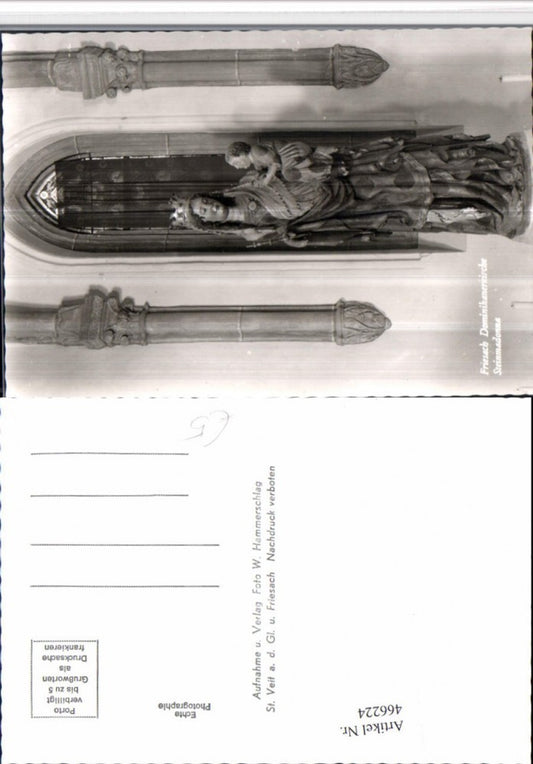 466224,Friesach Dominikanerkirche Steinmadonna Statue