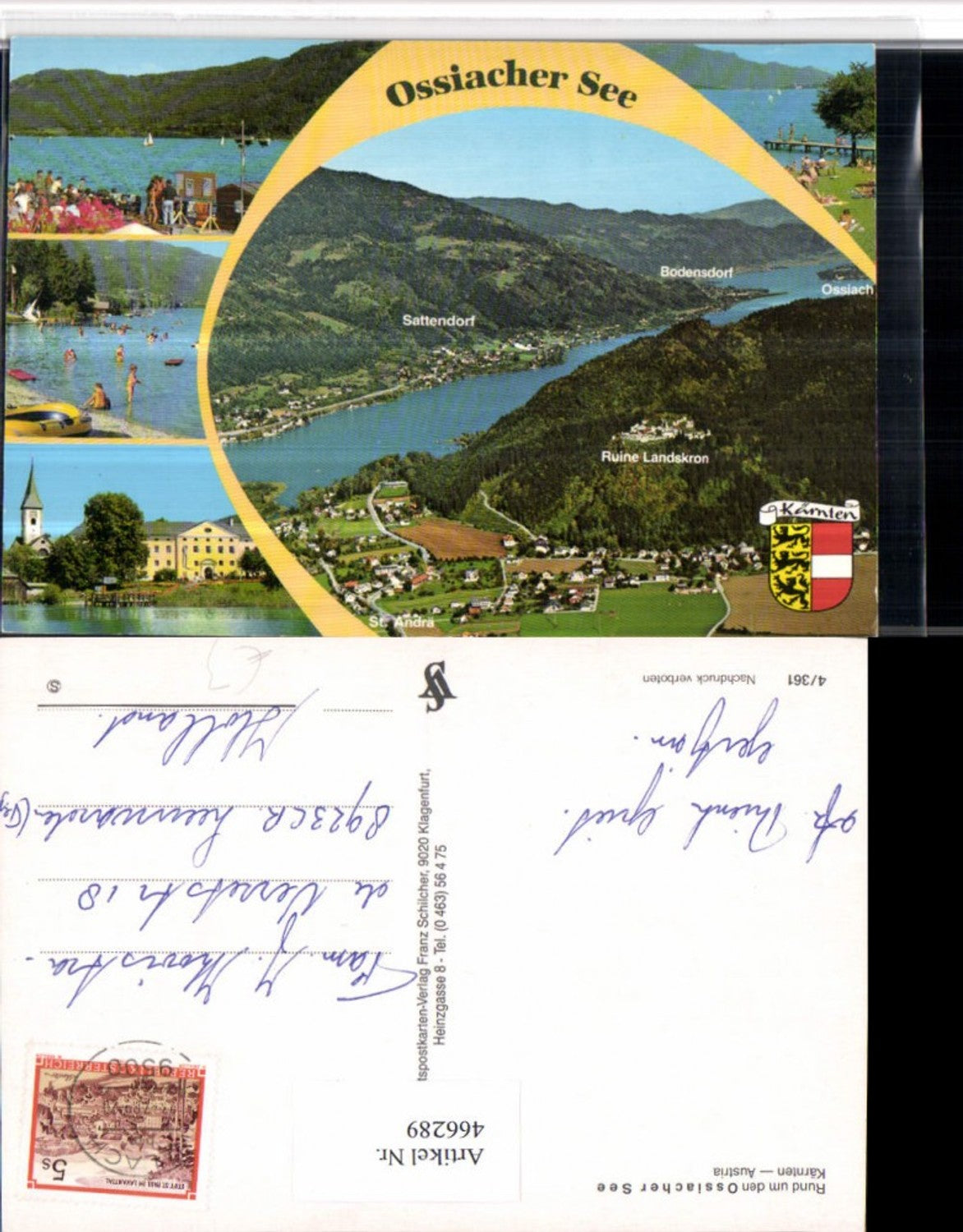 466289,Ossiachersee See b. St. Andrä Strandbad Mehrbildkarte