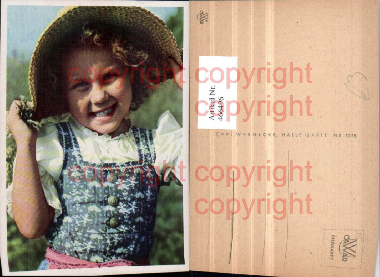466496,Kind Mädchen m. Hut Portrait