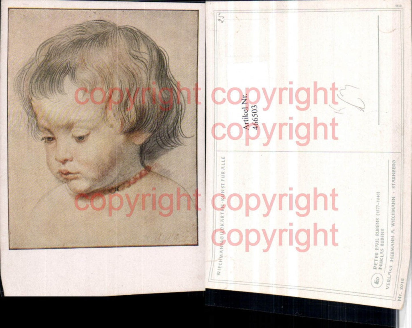 466503,Künstler AK Peter Paul Rubens Niklas Kind Portrait