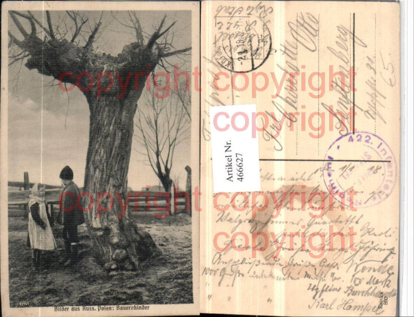 466627,Russland Polen Bauernkinder Kinder Baum