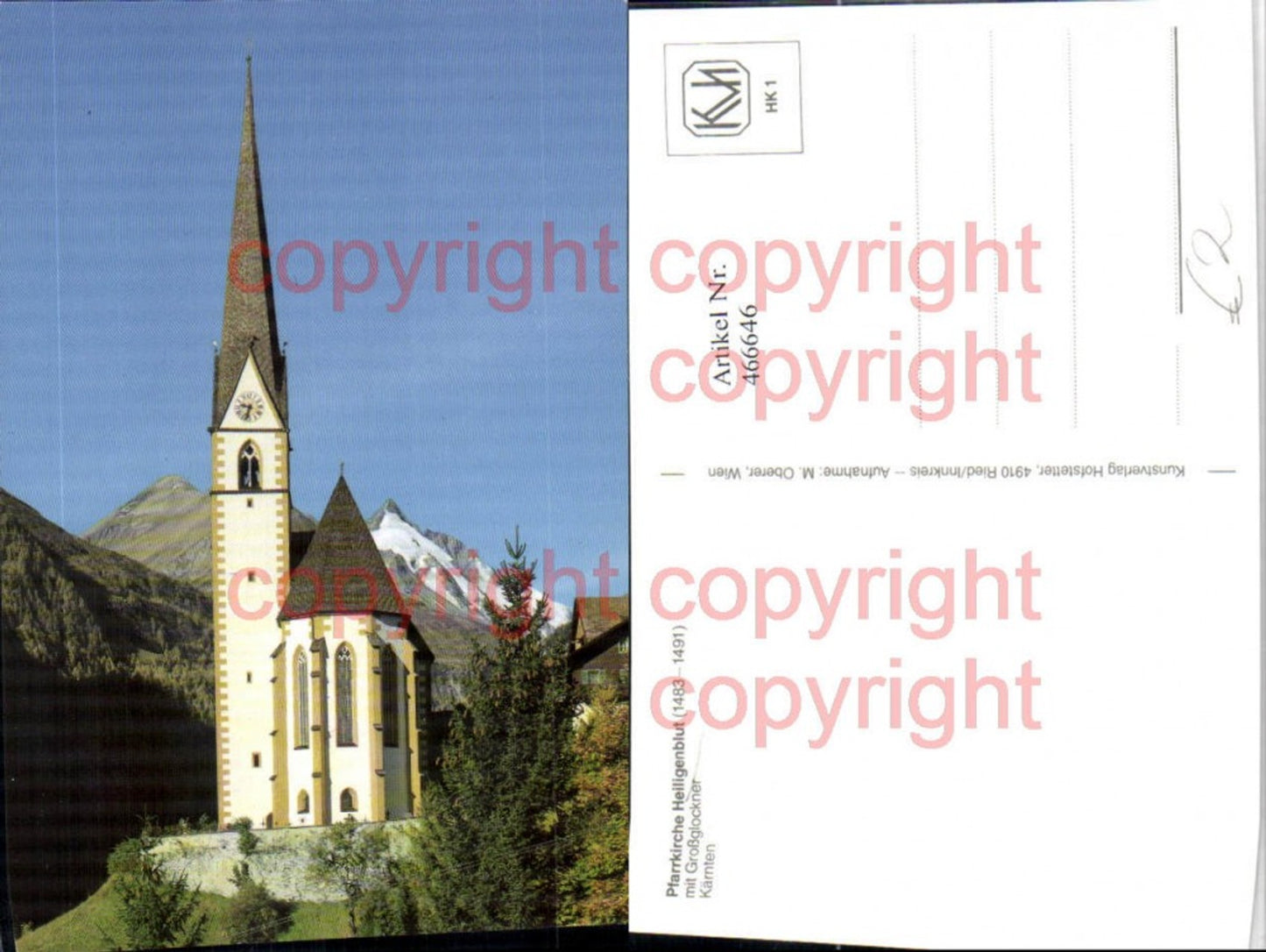 466646,Heiligenblut Pfarrkirche Kirche m. Großglockner Bergkulisse