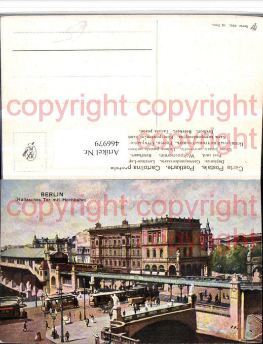 466979,Berlin Hallesches Tor m. Hochbahn Brücke