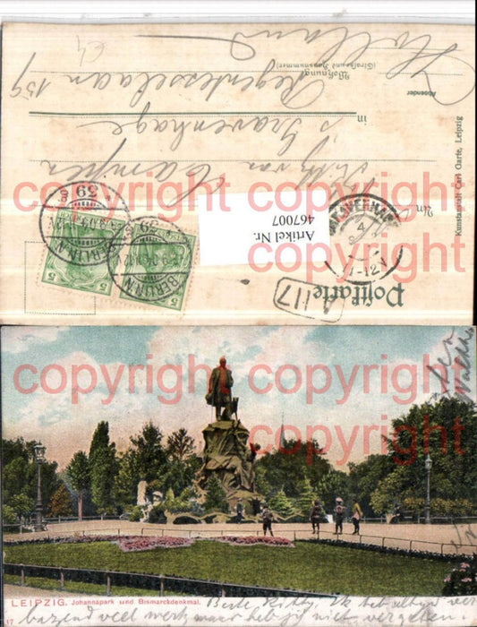 467007,Leipzig Johannpark Bismarck-Denkmal Statue