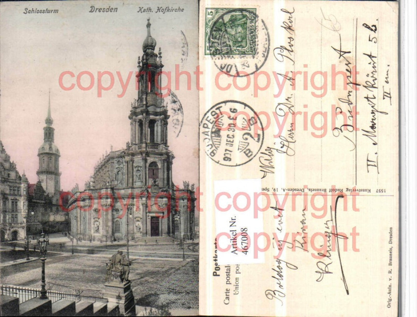 467008,Dresden Katholische Hofkirche Kirche Schlossturm