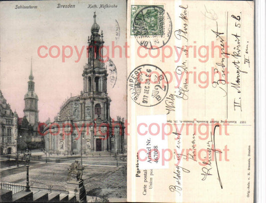 467008,Dresden Katholische Hofkirche Kirche Schlossturm