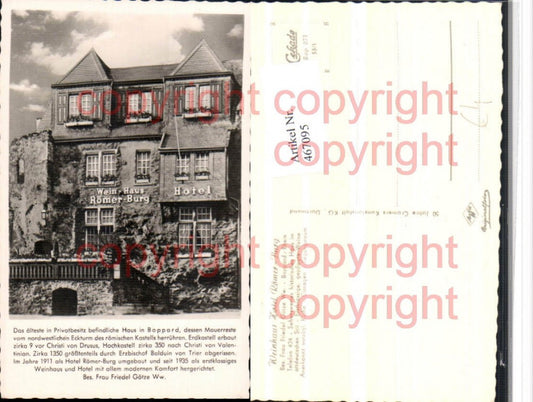 467095,Boppard am Rhein Weinhaus Hotel Römer-Burg Text