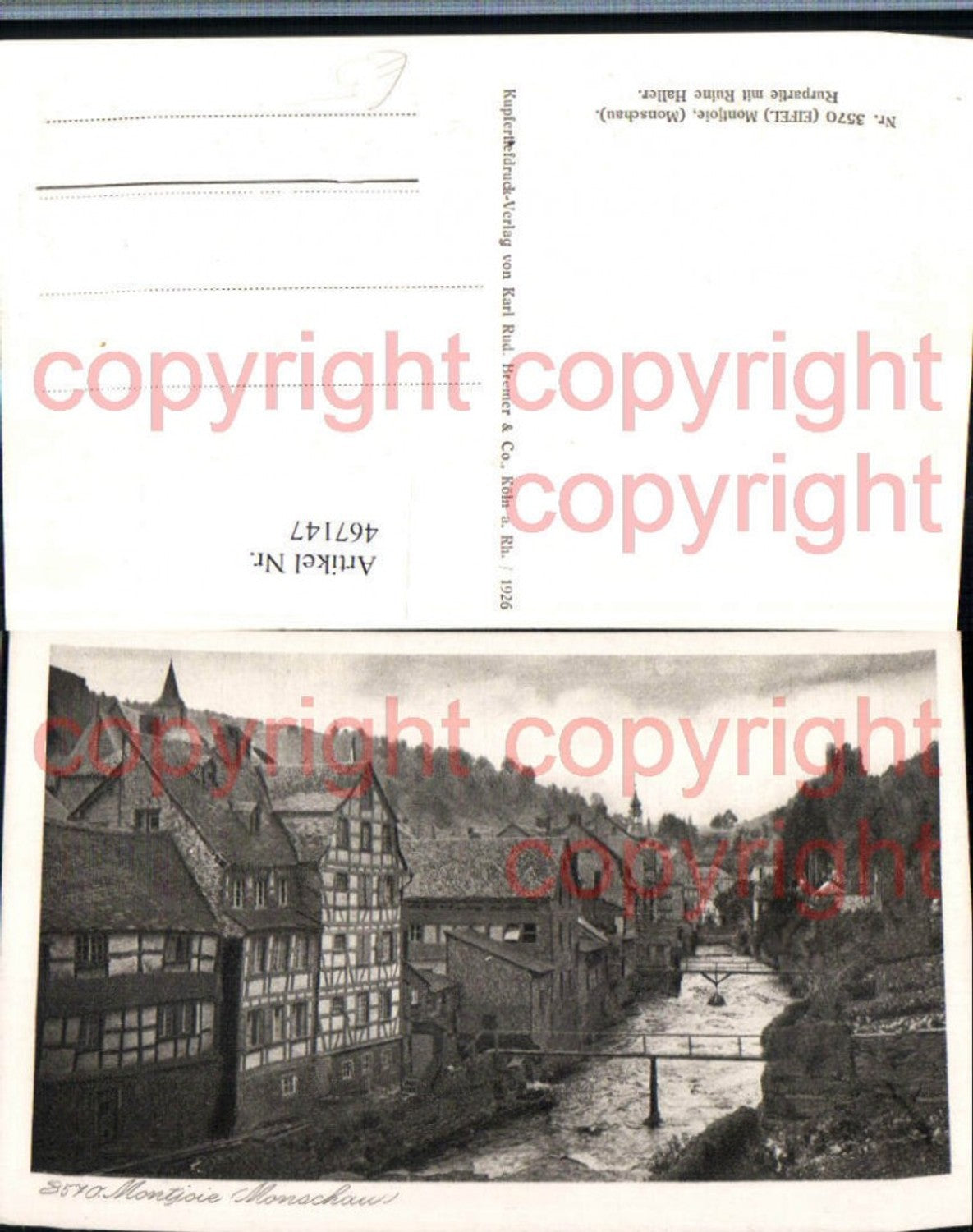 467147,Montjoie Monschau in d. Eifel Teilansicht Fluss