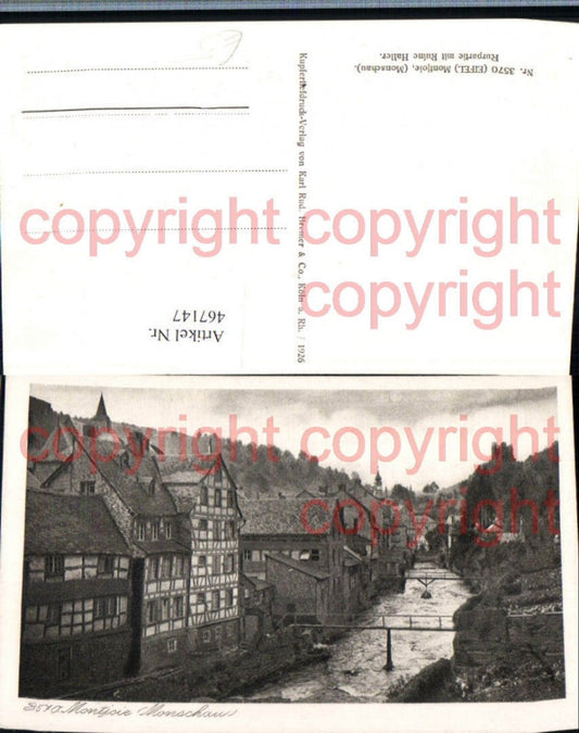 467147,Montjoie Monschau in d. Eifel Teilansicht Fluss