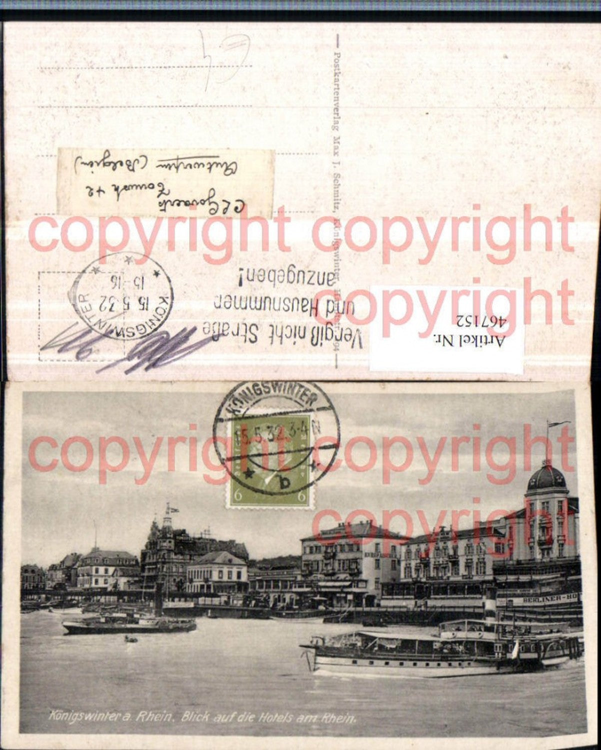 467152,Königswinter am Rhein Blick auf die Hotels am Rhein Dampfer