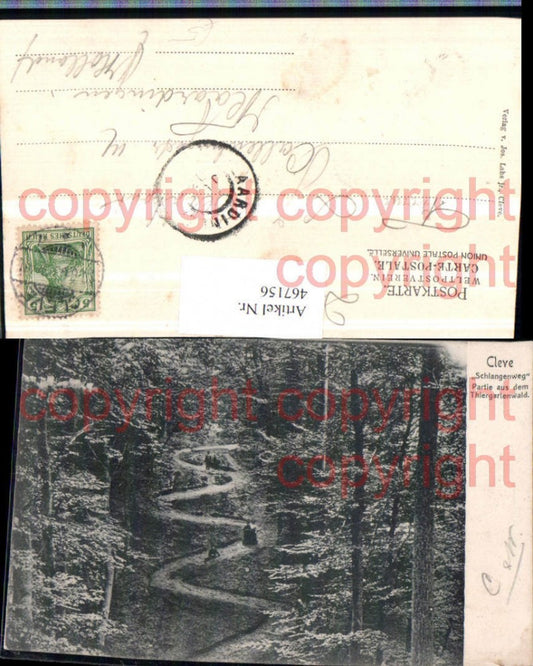 467156,Cleve Kleve Partie aus dem Tiergartenwald Schlangenweg