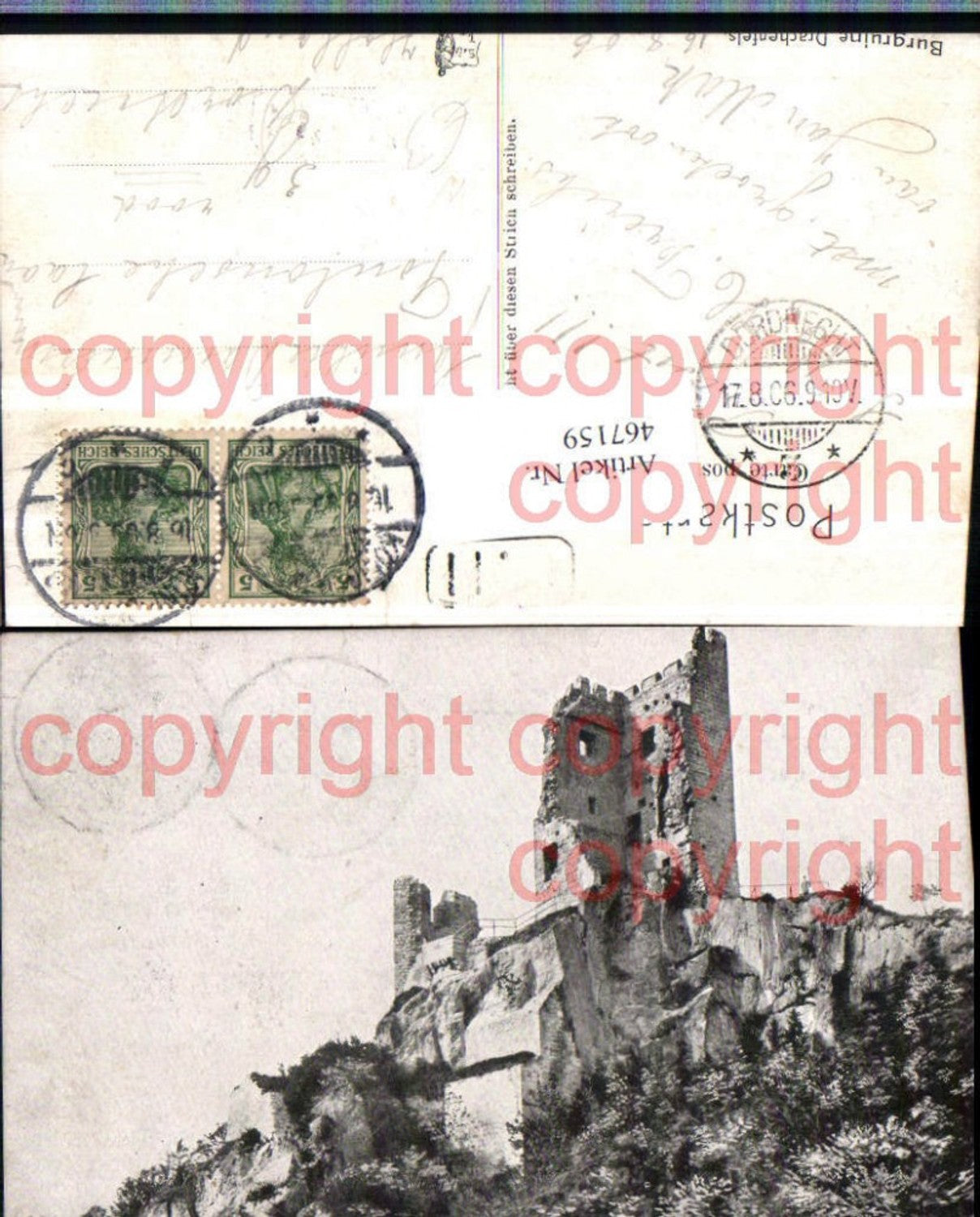 467159,Burgruine Drachenfels b. Königswinter am Rhein