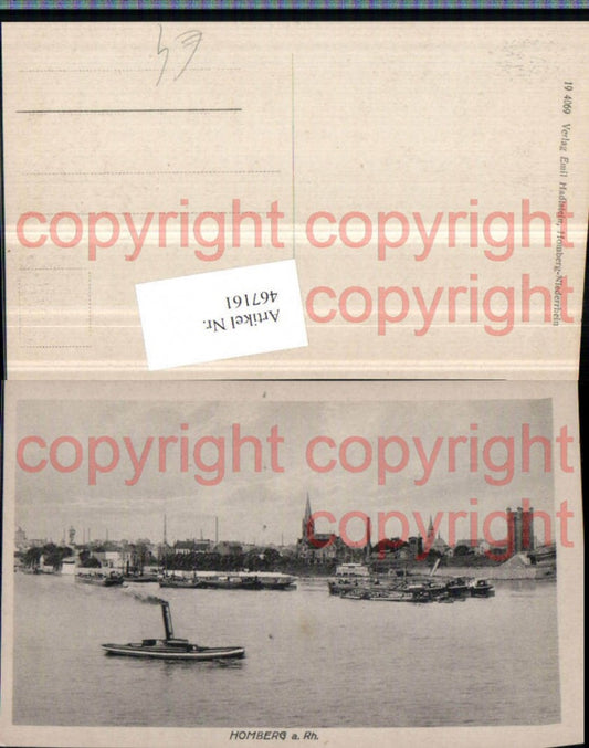 467161,Duisburg Homberg am Rhein Teilansicht Dampfer Boot