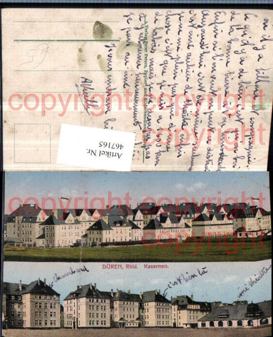 467165,Düren Kasernen Mehrbildkarte