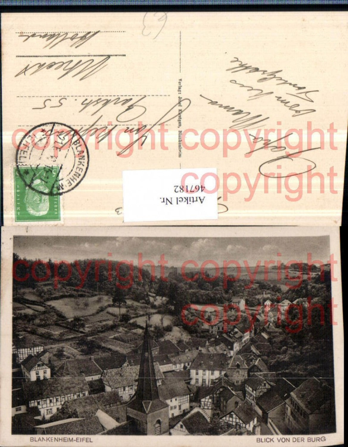467182,Blankenheim in d. Eifel Teilansicht von d. Burg