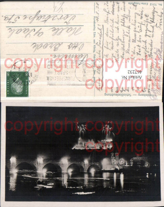 467232, Heidelberg Castle illumination bridge fireworks pub Edm. v. König 7212