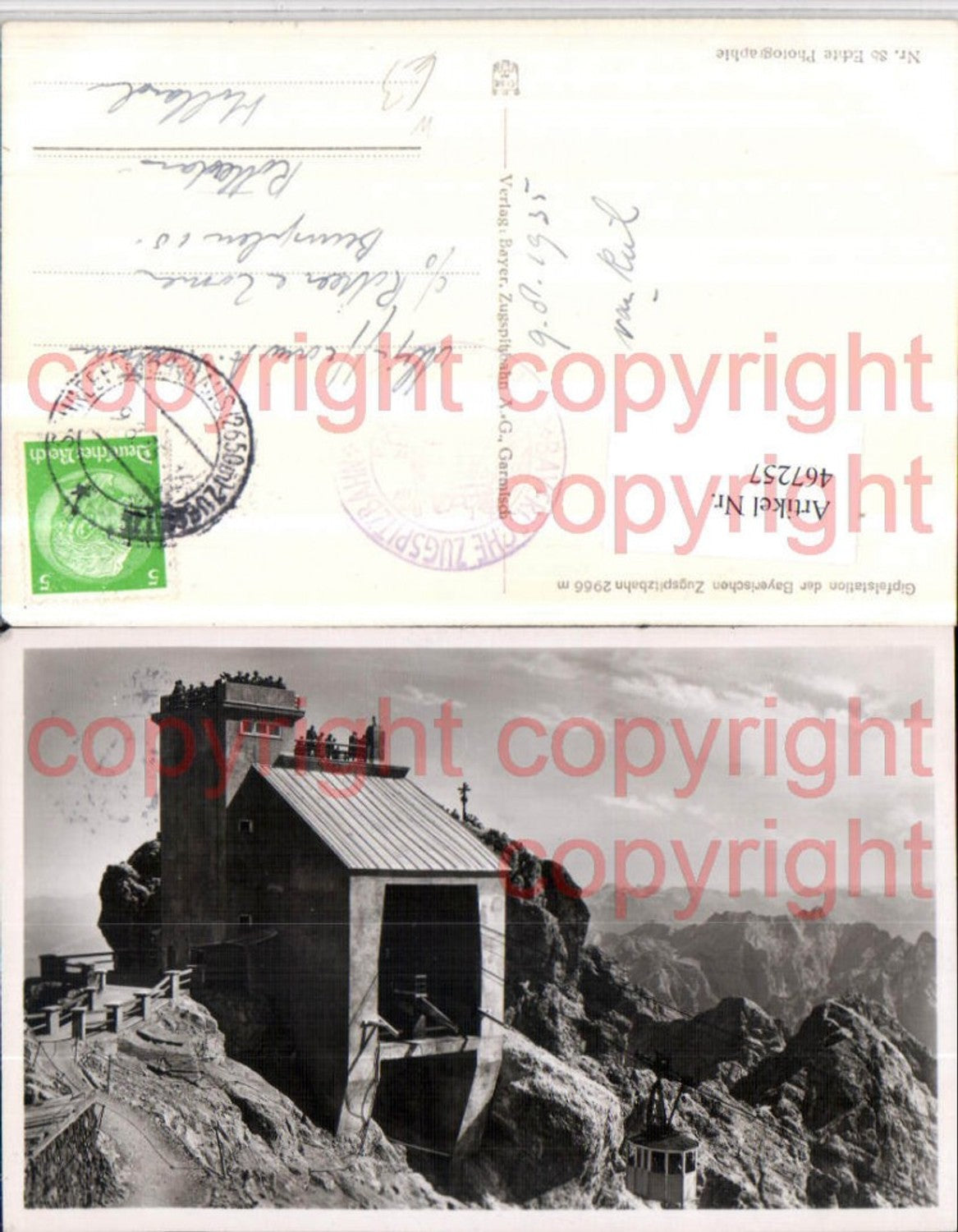 467257,Gipfelstation der Bayerischen Zugspitzbahn Seilbahn b. Garmisch