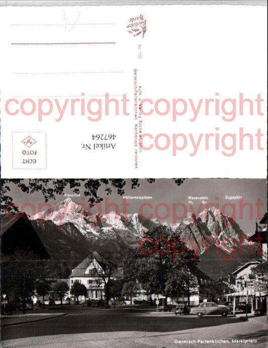 467264,Garmisch-Partenkirchen Marktplatz Bergkulisse