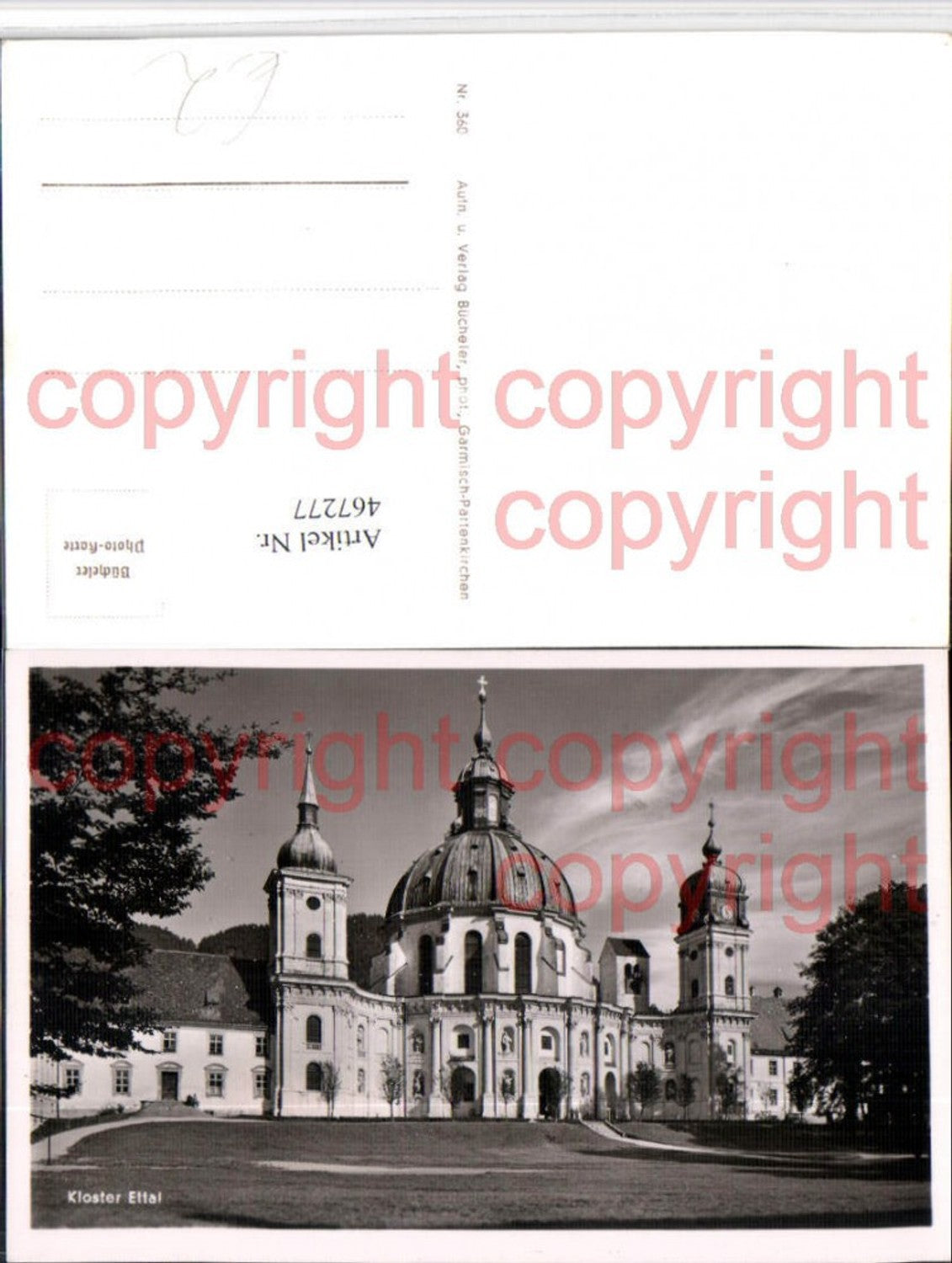 467277,Ettal Kloster Kirche Kuppel