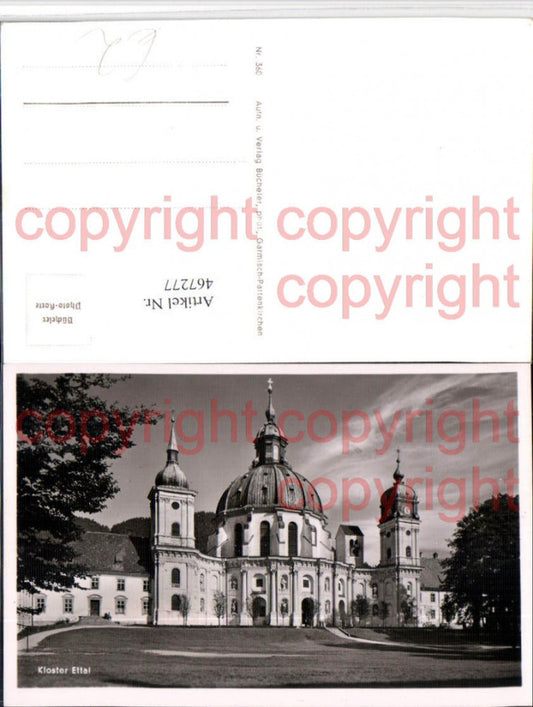 467277,Ettal Kloster Kirche Kuppel