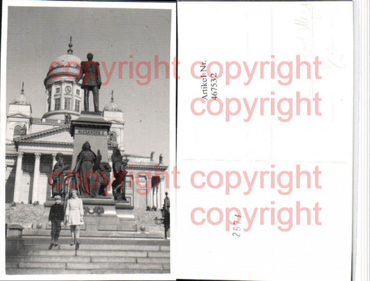 467532,Foto AK Finland Helsinki Denkmal Alexander II Statue