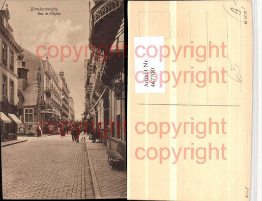 467700,Belgium Blankenberge Rue de l'Eglise Straßenansicht