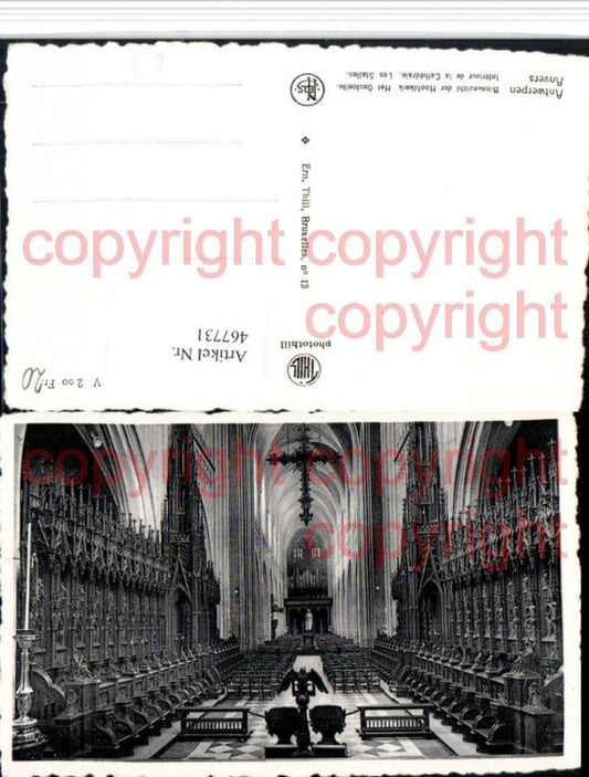 467731,Belgium Antwerpen Anvers Cathedrale Kirche Interieur Stalles