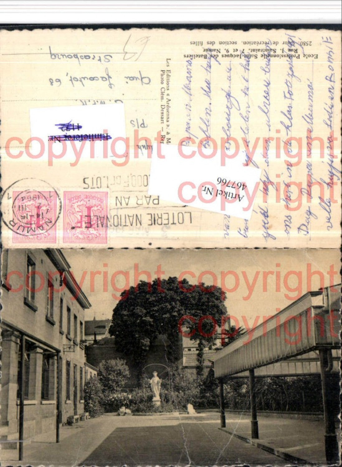 467766,Belgium Namur Ecole St-Jacques Cour recreation section des filles