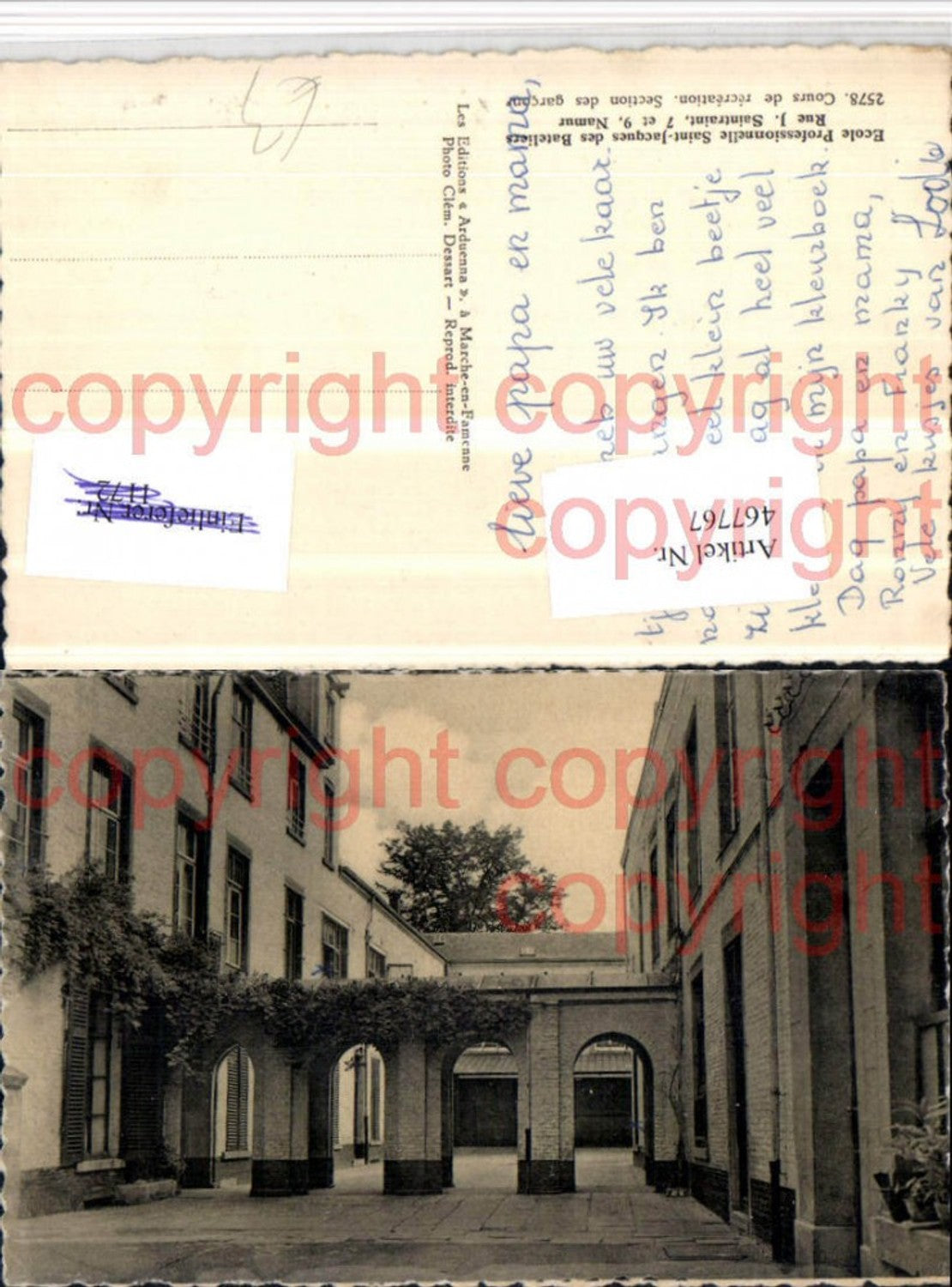 467767,Belgium Namur Ecole St-Jacques Cours recreation Section des garcons