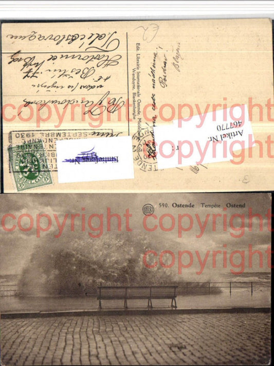 467770,Belgium Ostende Tempete Brandung