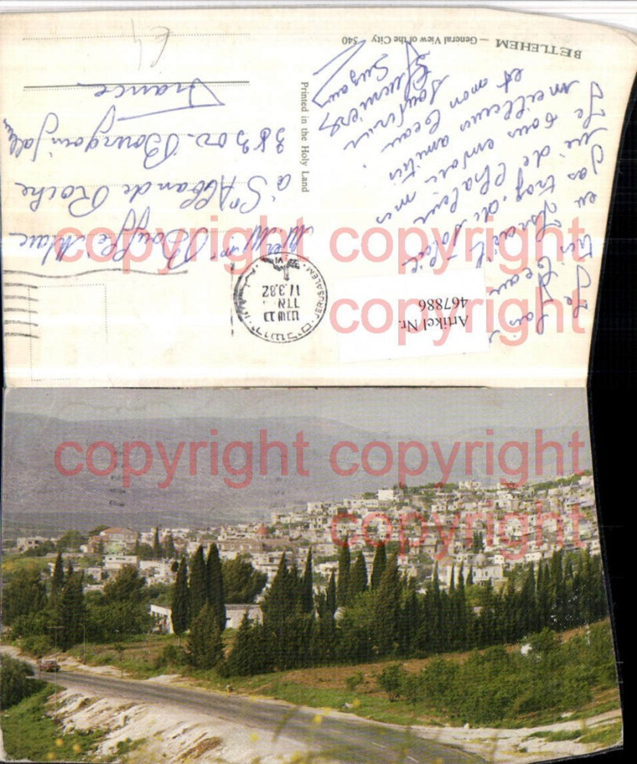 467886,Palästina Bethlehem General view of the City Totale